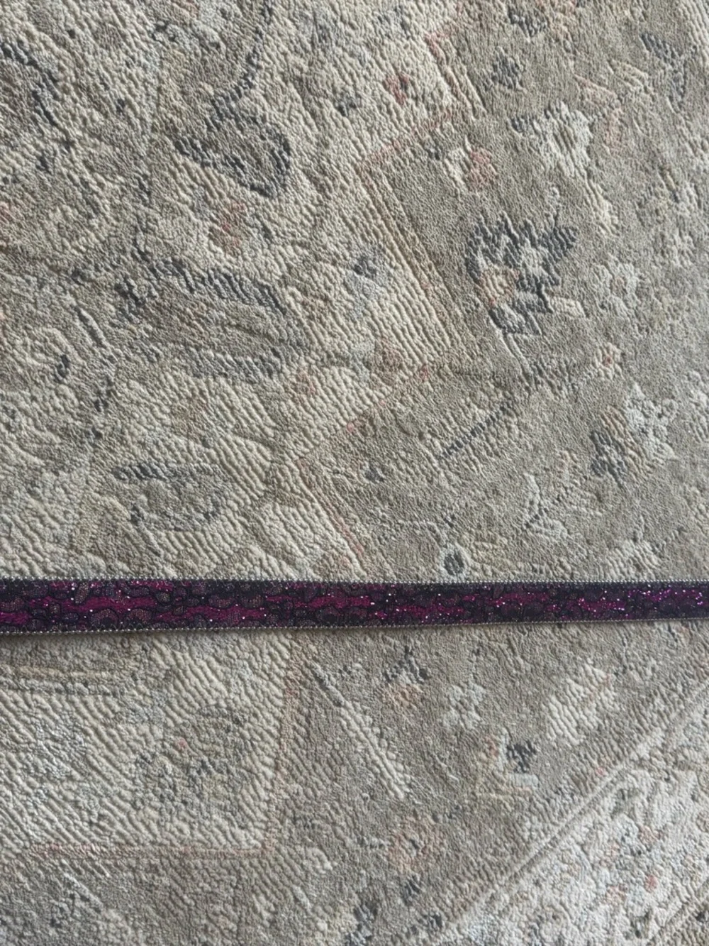 Glitter Trim Kids Belt in Deep Purple